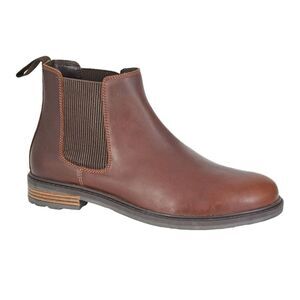 Roamers Mens Waxy Leather Chelsea Boots / Brown